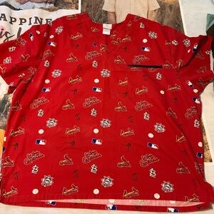 Cardinals baseball scrub top